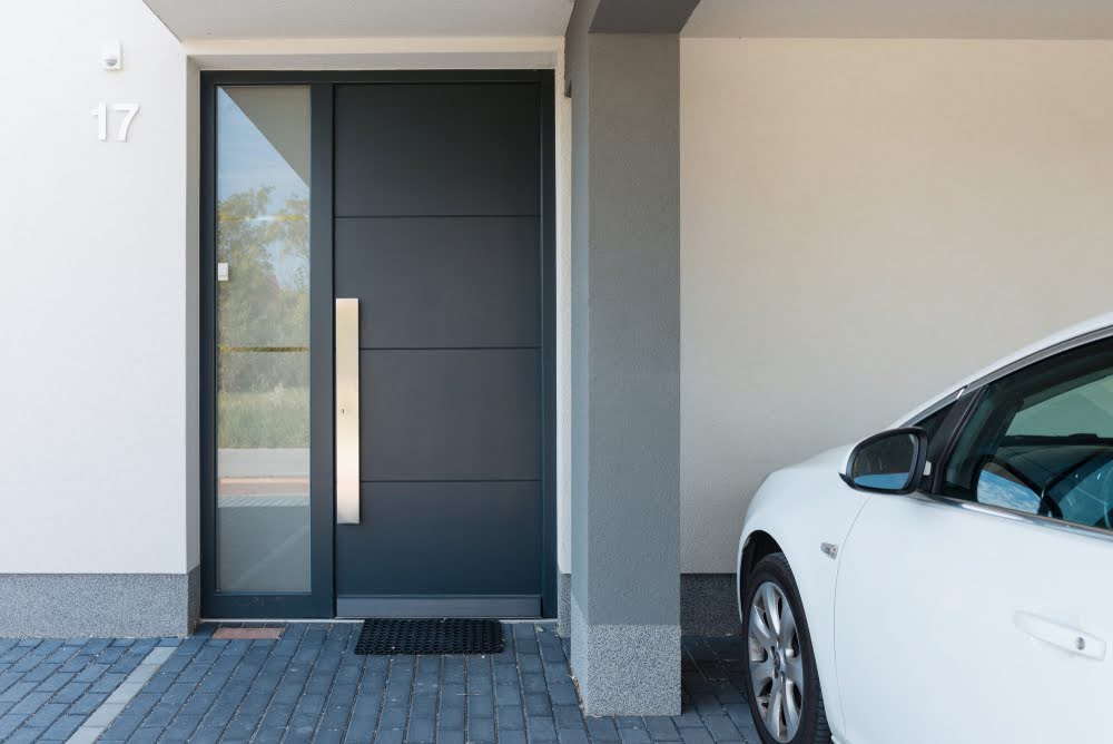 New front door for weatherproofing your home and improving insulation.