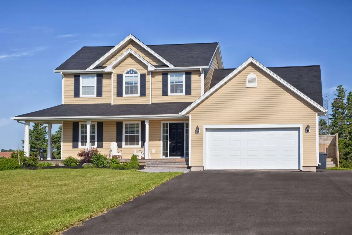 Large family home in a rural area.