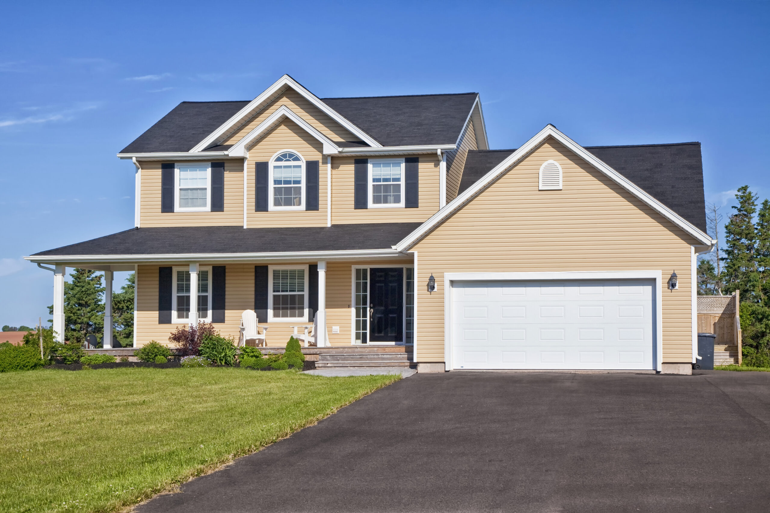 Large family home in a rural area.