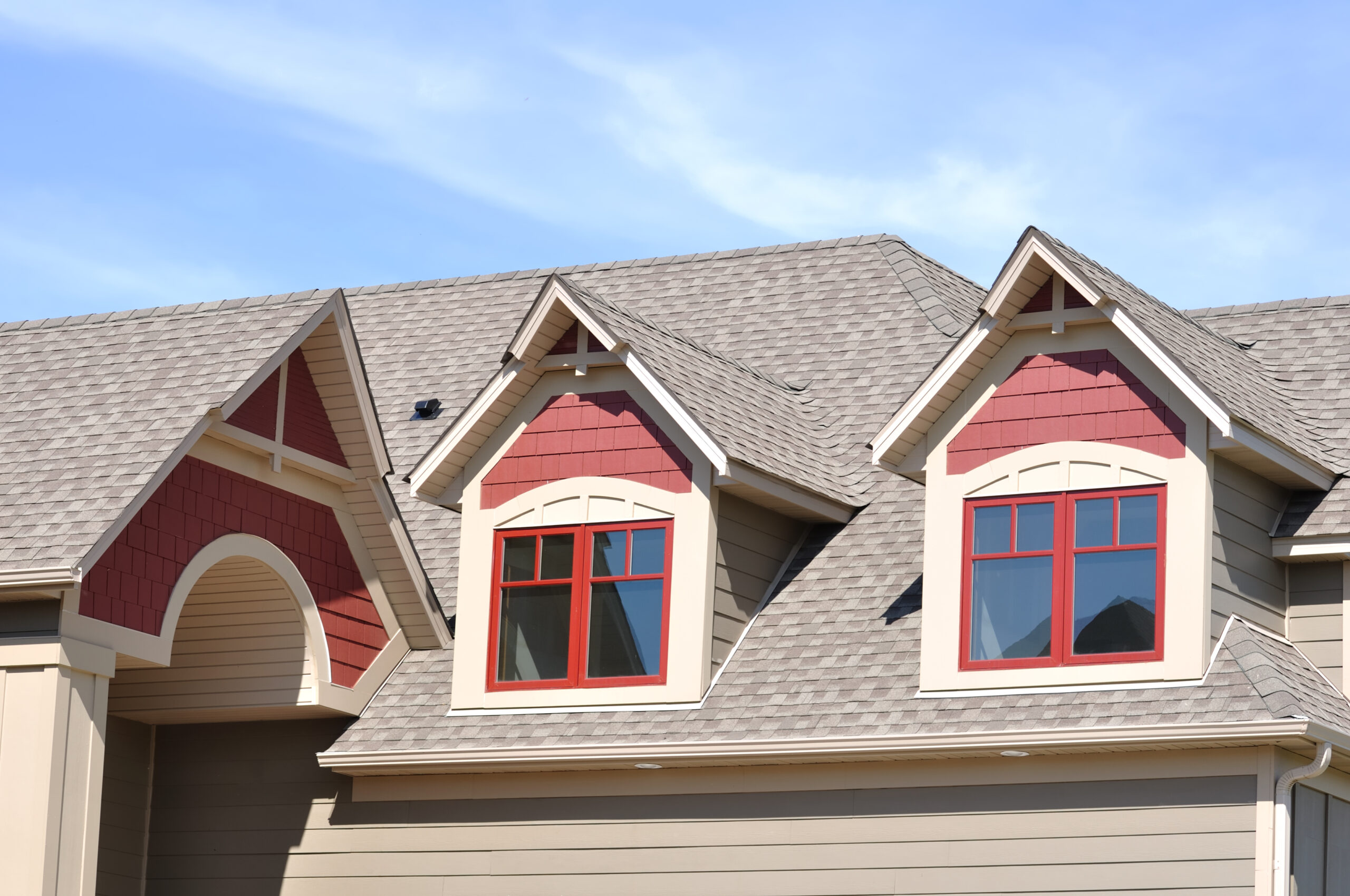 Gable Dormers and Roof of Residential House